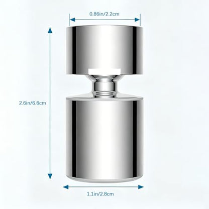 360° Twist Kitchen Sink Aerator, Dual-function Sink Sprayer Attachment, Faucet Replacement Part 55/64'' Female Thread, Chrome