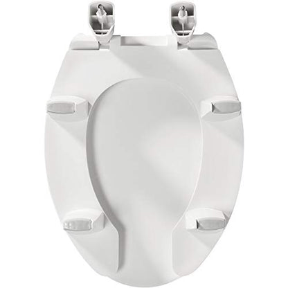 BEMIS 3L2150T 000 Medic-Aid 3" Lift Raised Open Front Plastic Toilet Seat with Cover, ELONGATED, Long Lasting Solid Plastic, White - style: Open Front Seat with Cover - 3-Inch Lift