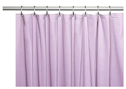 Elegant Heavy Duty Vinyl Shower Curtain Liner with 12 Metal Grommets Lilac - color: Lilac