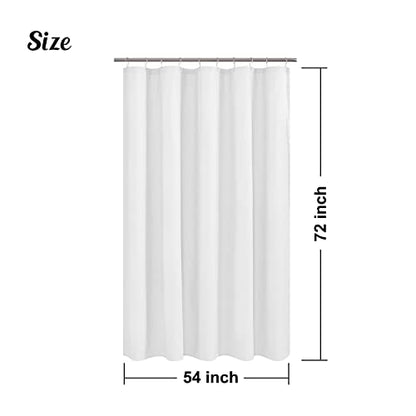 Embossed Microfiber Stall Shower Curtain Liner 54 x 72 inches, Soft Fabric Shower Curtain Washable and Water Repellent,54x72, White - color: White, size: 54"W x 72"L (Pack of 1)