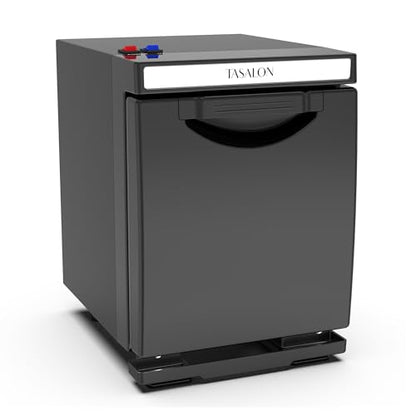 TASALON 5L Hot Towel Warmer Cabinet, Aluminum Inner Chamber - Black | Removable tray, fast heating, compact 5L size, ideal for spa, salon, esthetician & massage use, black finish - color: Black