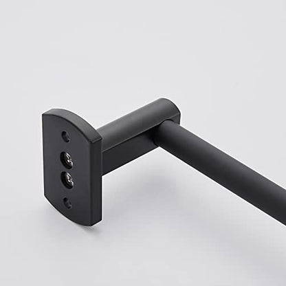 Black Towel Bar, Hand Towel Rack for Bathroom Wall Mounted Towel Hanger, Kitchen Bath Towel Holder, Toilet Towel Rod, 16 Inch - size: 16 Inch Single Bar