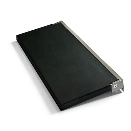 Transolid Preston Flip-Up Fold-Down Wall-Mount ADA Compliant Padded Shower Seat, 34 in. W x 15 in. D, Black and Brushed Stainless, PPS1534UP-09BS - color: Black/Brushed Stainless, size: 15"x34"