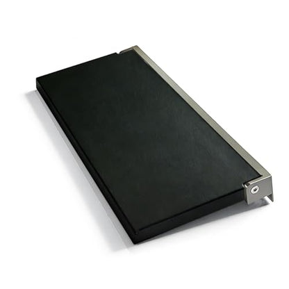 Transolid Preston Flip-Up Fold-Down Wall-Mount ADA Compliant Padded Shower Seat, 34 in. W x 15 in. D, Black and Brushed Stainless, PPS1534UP-09BS - color: Black/Brushed Stainless, size: 15"x34"