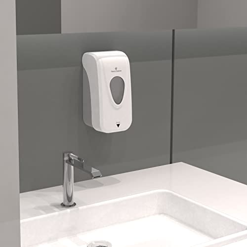 Manual Soap and Hand Sanitizer Dispenser, Soap/Lotion/Gel, Wall Mount, 1000ml/33oz. Commercial or Residential - White - color: White