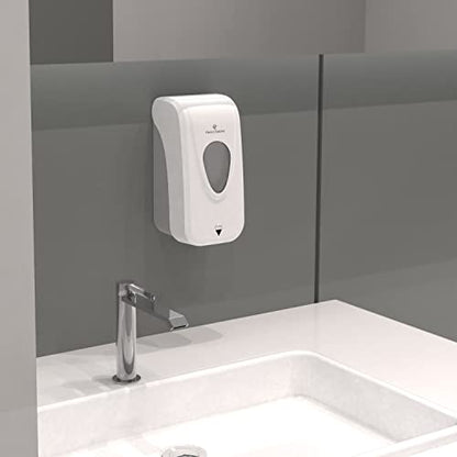 Manual Soap and Hand Sanitizer Dispenser, Soap/Lotion/Gel, Wall Mount, 1000ml/33oz. Commercial or Residential - White - color: White