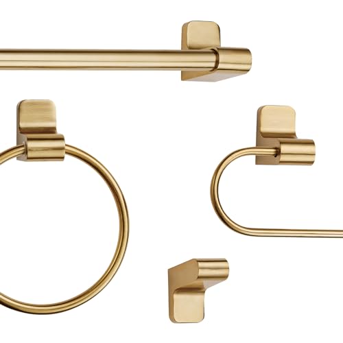 Globe Electric 51638 3-Light Vanity All-in-One Bathroom Set, 5 Piece Gold Finish - color: Gold