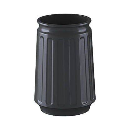 nu steel Metal Black Rust Resistant Tumbler Cup for Bathroom Vanity Countertops for Rinsing, Drinking, Storing Dental Accessories and Organizing Makeup Brushes, Eye Liners