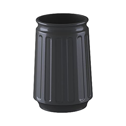 nu steel Metal Black Rust Resistant Tumbler Cup for Bathroom Vanity Countertops for Rinsing, Drinking, Storing Dental Accessories and Organizing Makeup Brushes, Eye Liners