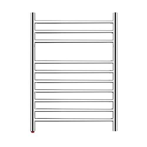 HEATGENE Compact Towel Warmer Heated Towel Rack Dual Install, Mirror Polish | Compact Wall-Mounted Heated Towel Rack For Small Bathrooms With Plug-In Or Hardwired Installation, Mirror Polish - color: Mirror Polish, size: H 31.92 × W 19.7