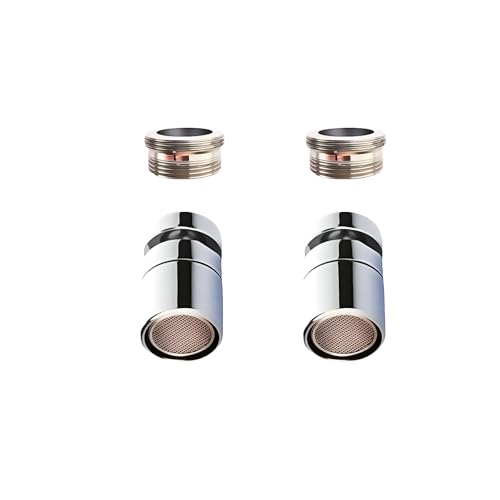 360° Swivel Faucet Aerator, Solid Brass Aerator For Sink Faucet, Sink Aerator,Fits 15/16'' Male & 55/64'' Female Thread(2 Sets)
