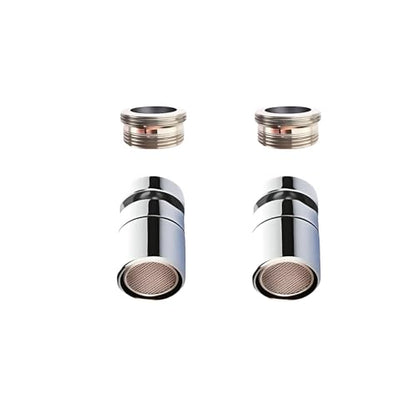 360° Swivel Faucet Aerator, Solid Brass Aerator For Sink Faucet, Sink Aerator,Fits 15/16'' Male & 55/64'' Female Thread(2 Sets)