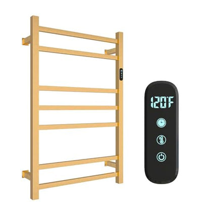 7 Bar Wall Mounted Electric Towel Warmer Racks with Timer & Temperature Multi-Level Adjustable