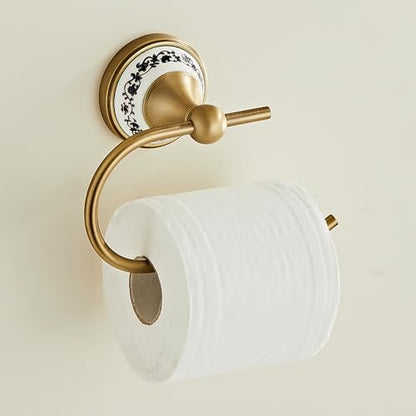 Wall Mounted Bathroom Kitchen Antique Toilet Paper Holder, Open Arm Towel Holder, Tissue Holder, Bathroom Kitchen Tissue Roll Holder YIGUANXIN - color: Antique, size: Toilet Paper Holder