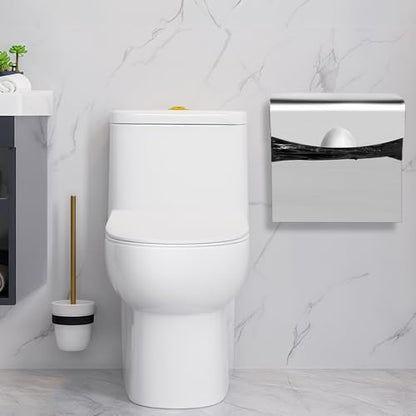 2 Pcs Sanitary Napkin Disposal Receptacle Stainless Steel Napkin Receptacle Tampon Disposal Bin with 100 Disposal Bags Wall Mounted Waste Tampon Holder Feminine Hygiene Disposal Container