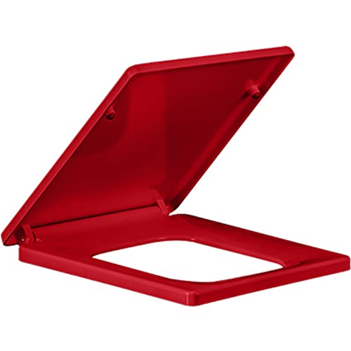 Toilet Seat Quick Release with Soft Close and Removable Hinges, Bathrooms Square is Easy to Clean and Install