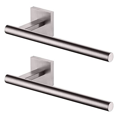 KOKOSIRI Towel Holder Brushed Nickel Bathroom Accessory Hand Towel Bars Wall Mounted Kitchen Cabinet Paper Holder Stainless Steel 2 Pack, B3008BR-P2 - color: Brushed Nickel, size: 2 Pack