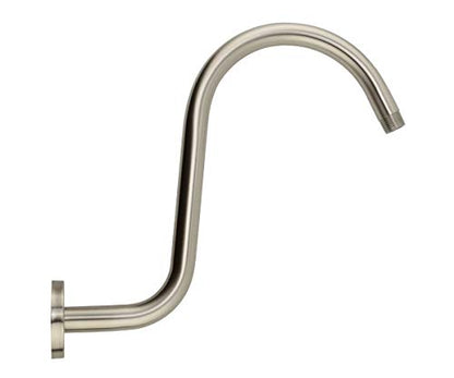 Purelux Goose Neck Shower Arm Water Outlet PJ1202 Made of Stainless Steel, Brushed Nickel Finish Showerhead Extension - color: S- Brushed Nickel