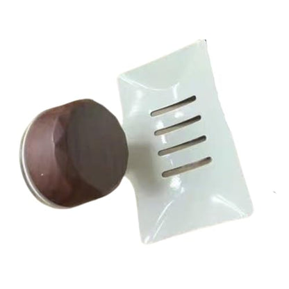 Self Draining Soap Dish with Suction Cup and Adhesive, Waterproof Wall Mounted Soap Holder, Drill-Free Sponge Tray for Shower Bathroom Kitchen (Creamy White) - color: Creamy White