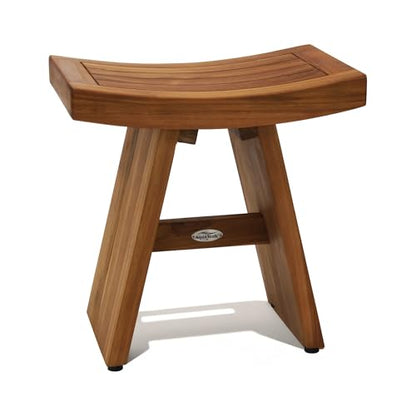 AquaTeak Asia 18" Teak Shower Bench | Durable, Water-Resistant Teak, Shower Chair & Shaving Foot Rest, Indoor/Outdoor Use - size: Bench Only