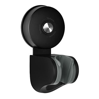 YOHOM Handheld Shower Head Holder Bracket Suction Cup Adjustable Stainless Steel Vacuum Shower Wand Hose Holder for Sprayer Nozzle Removable Bathroom Accessory Clip Wall Mount Matte Black - style: Matte Black