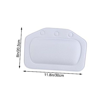 Ipetboom Sponge Bathtub Pillow with Suction Cups Waterproof Bath Cushion for Relaxation Light Blue Spa Headrest for Adults for Comfortable Bathing