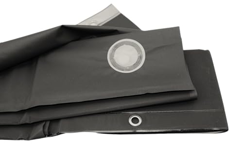 Dependable Industries inc. Essentials Premium 6 Gauge EVA Shower Curtain Liner - PVC Free Magnetized Bottom Odorless with Rustproof Grommets (Black) - color: Black