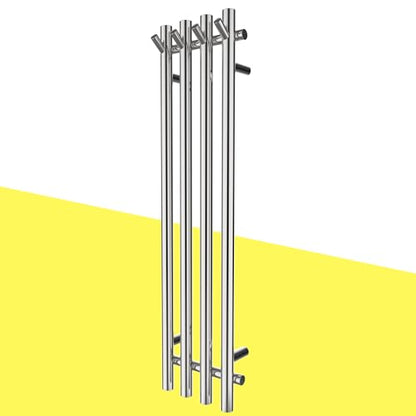 Heated Towel Rack, Towel Warmer with Timer, Wall Mounted hot Towel Warmer Rack for Bathroom, Hardwired or Plug-in Models Vertical Towel Heater Chrome - color: Polished