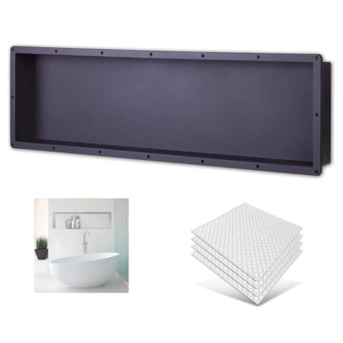 Large Rectangle Shower Niche 14" x 50"(Inside 12" x 48") with Mosaic MESH - Shower Niche Insert Tile Ready for Shower Wall Shelf - for Shampoo & Toiletry Storage Flush Mount Installation