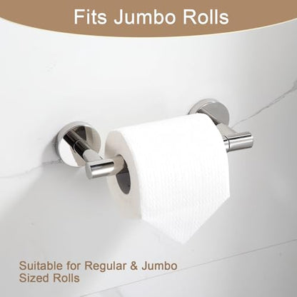BGL Toilet Paper Holder Mirror Polish Wall Mount, Bathroom Toilet Paper Holder Brushed Nickel SUS 304 Stainless Steel, Double Post Pivoting Toilet Paper Roll Holder for Bathroom RV - color: Mirror Polish