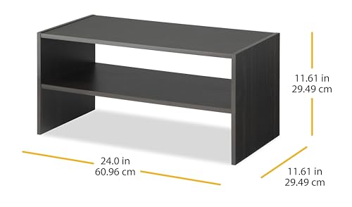 Whitmor Wood Stackable 2-Shelf Shoe Rack, 24 INCH, Espresso，2 Pack - color: Espresso, size: 24 INCH X2