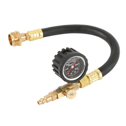 RV Winterizer Kit with Pressure Guage, 16.9" RV Water Blowout, Sprinkler Winterizing Blowout Kit with Shut Off Valve, Water Blow Out Fitting Adapter for Winterizing RV, Boat, Camper (Pressure Gauge) - style: Pressure Gauge
