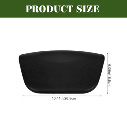 Healifty Bath Pillow for Tub with Suction Cups Removable Pu Headrest Cushion Neck and Back Support Waterproof Spa Pillow for Relaxing Soak 4.1 X 2.4 Inch