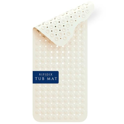 Bathtub Mat Non-Slip – 39" x 15.5" Extra Long Shower Mat with Suction Cups, BPA Free & Machine Washable, Textured Bath Mat for Tub, Ideal for Kids, Seniors & Pregnant Women, Cream - color: Cream