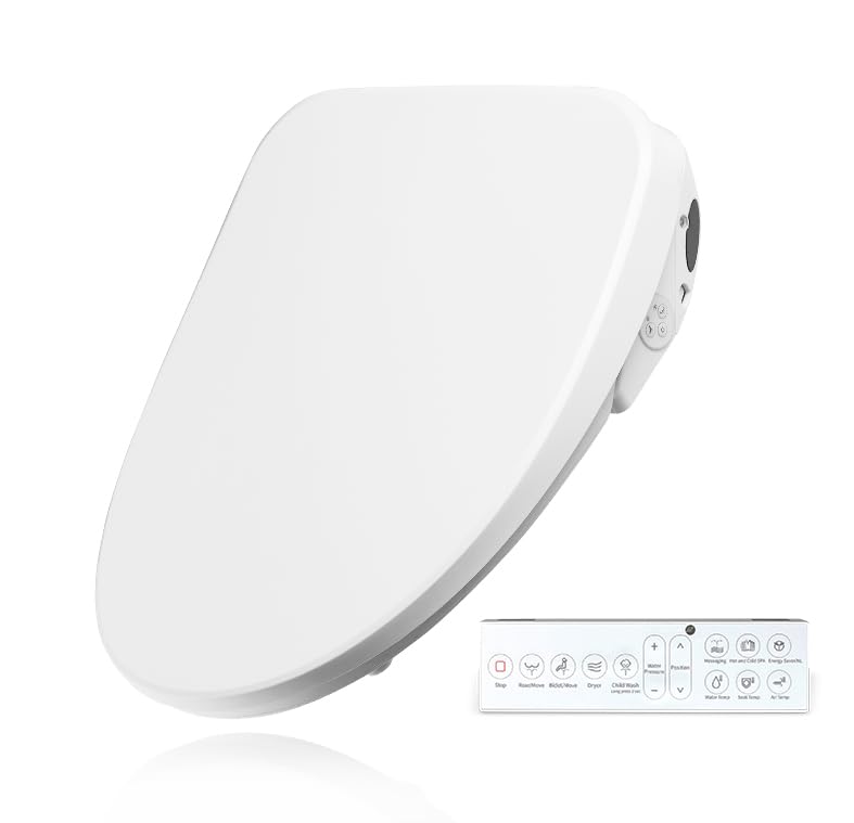 X3 Bidet Toilet Seat, Elongated Smart Toilet Seat with Air Dryer, Bidet Attachment for Toilet Warm Water with Soft Close, Electric Heated Bidet Seat with Self Cleaning Nozzel