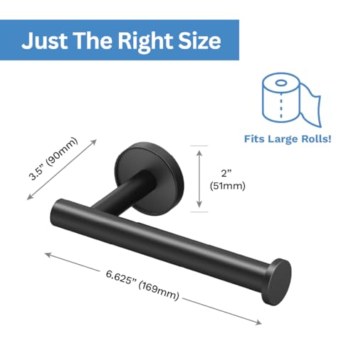 Gatco 5553MX Sky Toilet Paper Holder, Matte Black - color: Sky Matte Black