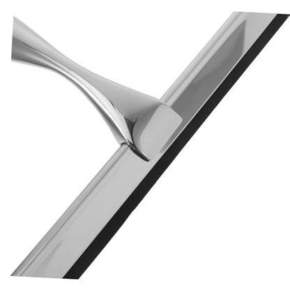 Shower Squeegee with Hook Holder for Bathroom Glass Stainless Steel Wiper Scraper 10-inch Blade for Mirrors and Tiles Streak-Free Design for Home Use