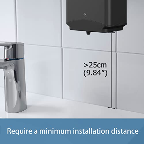 AIKE Heavy Duty Automatic Soap Dispenser,37oz for Bathroom,Matteblack Steel | 5-Level and Savety Key for Commercial(4*AA Batteries Not Included),Screw Wall Mount for Space-Saving,Stainless Steel AK1206 - color: Matte Black