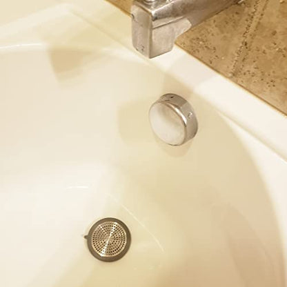 Danco Bathroom Sink & Tub Hair Catcher & Drain Protector, 2-Pack (11040P) - color: Brushed Nickel, size: Round [Pack of 1], style: Sink/Bathtub
