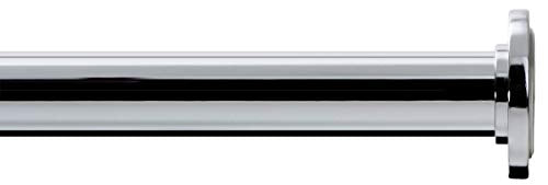 Ivilon Tension Curtain Rod - Spring Tension Rod for Windows or Shower, 16 to 24 Inch. Chrome - color: Chrome