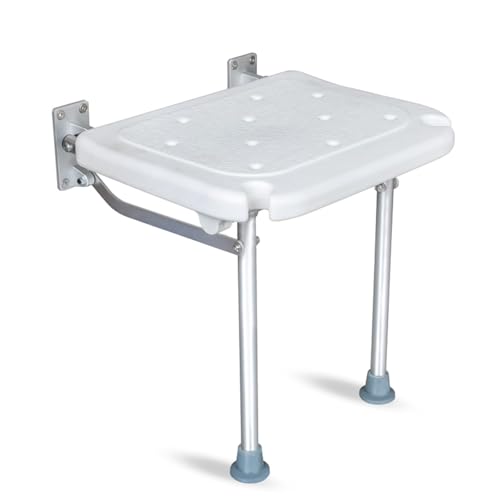 Folding Shower Seat,Wall Mounted Shower Seat for Kids,Seniors, Disabled - Foldable,White Composite, 15.7X 12.6,for Bathroom,Shoe Area,Hallway.Supports 400 lbs - Tub's Can Folding C (Grey) | Space-savingbenchforseniors & disabled,400lbsanti-sliprustproof s