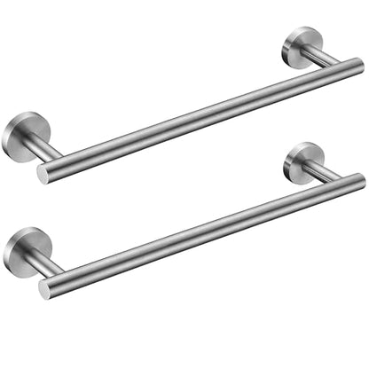 Nolimas Brushed Nickel Bath Towel Bar Single Bars Towel Rack Rod Classic Wall Mounted Stainless Steel Bathroom Toilet Kitchen Towel Bar Towel Shelf Single Layer,16inch-2 Pack - color: Brushed Nickel, size: 16inch 2Pack
