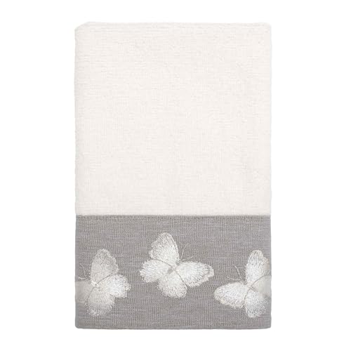 Avanti Linens - 3pc Towel Set, Soft & Absorbent Cotton Towels (Yara Collection, White) - color: Yara White, size: 3 Pack Towels