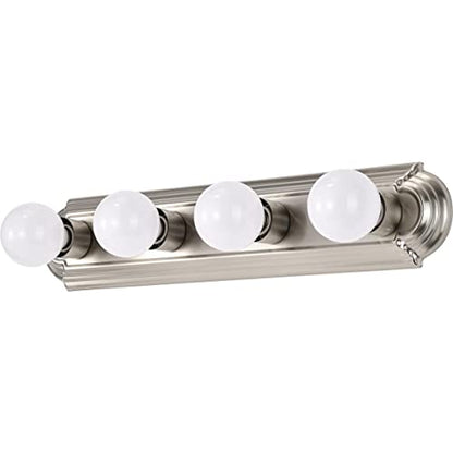 Nuvo Lighting 60/301 Transitional Four Light Vanity in Pwt, Nckl, B/S, Slvr. finish - color: Pwt, Nckl, B/S, Slvr., size: 4Lt Vanity Strip