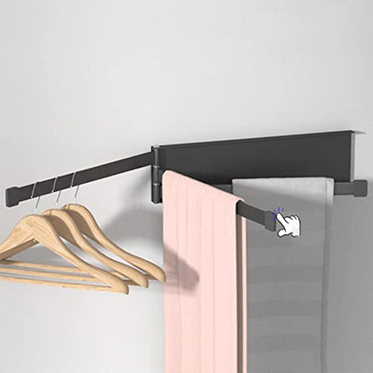Swivel Towel Bar Hanging Rod Mounted Rack Arms for Bathroom Organizer - color: D
