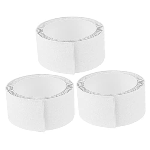 Amosfun 3Rolls Transparent Peva Bathtub Slip Decals of Self Adhesive Bathroom Stickers Safety Stickers for Tub Shower Floors Easy to Apply Non Slip Protection