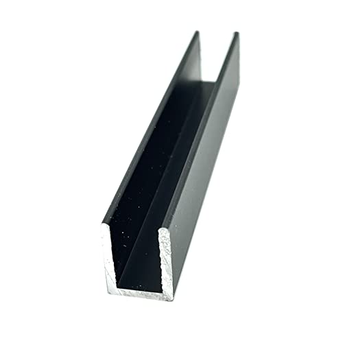 Brixwell SDCD380RB-CCP4 Oil Rubbed Bronze 3/8" Fixed Panel Shower Door Deep U-Channel 4 inch Sample - color: Oil Rubbed Bronze, size: 4 Inch - Sample