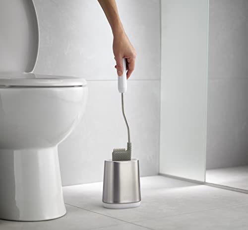 Joseph Joseph Flex Lite Stainless Steel Toilet Brush, Pack of 2, White - size: 2 pack