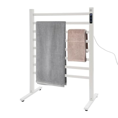 8-Bar Electric Towel Warmer Rack with Smart LED Display, Timer and Temperature Control & 4 Min Fast Heating, Freestanding Towel Warmer Aluminum Towel Drying Shelf for Bathroom, Home - size: 8 bars Single