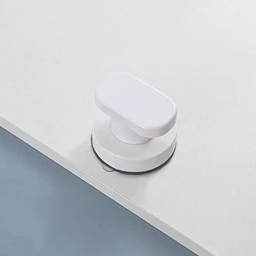 Glass Handle, Suction Cup Handle for Bathroom, Cabinet, Terrace Sliding Doors, Shower Rail. No Hole Punching - color: Small white